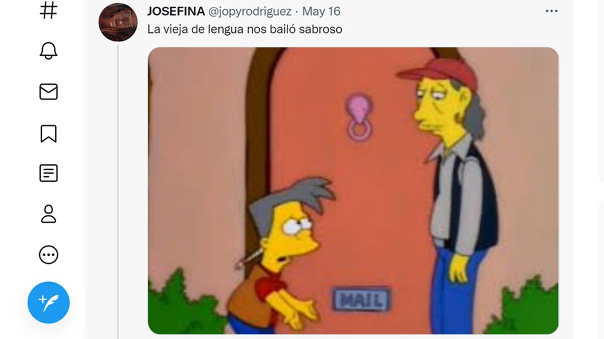 El tuit que publicó la docente (Twitter @jopyrodriguez).