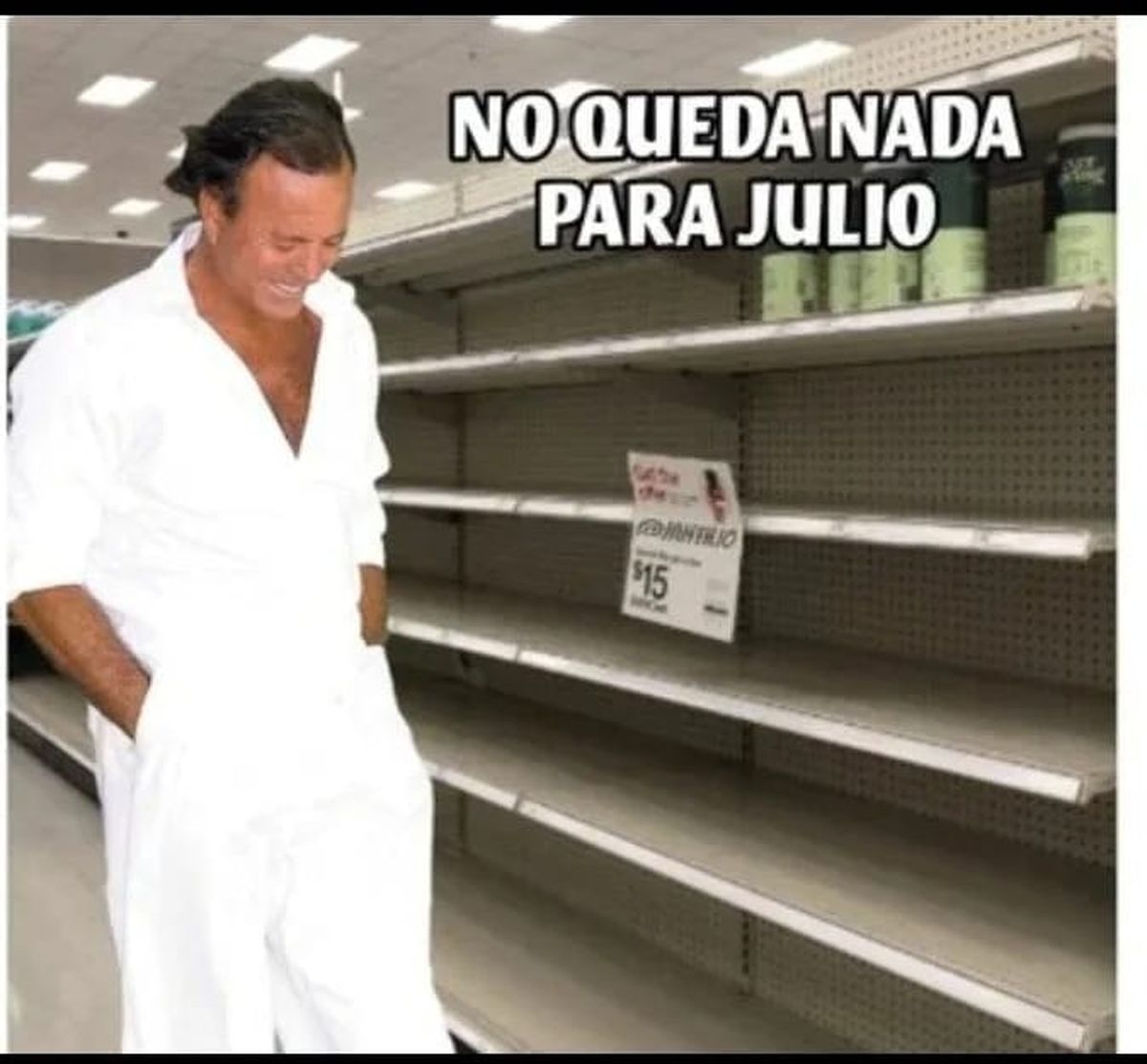 Memes virales: no queda nada para Julio (Iglesias) en las góndolas. Memes virales: no queda nada para Julio (Iglesias) en las góndolas.