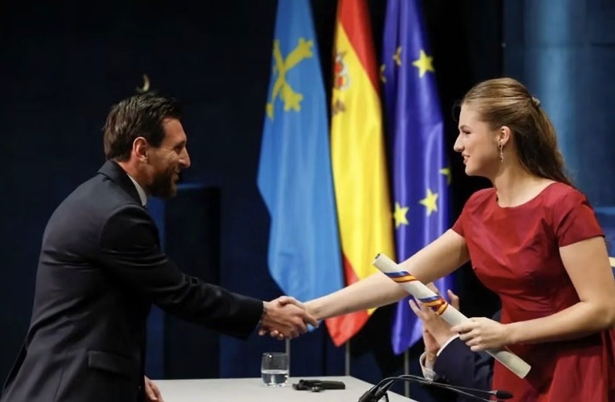 Messi y la Princesa Leonor.