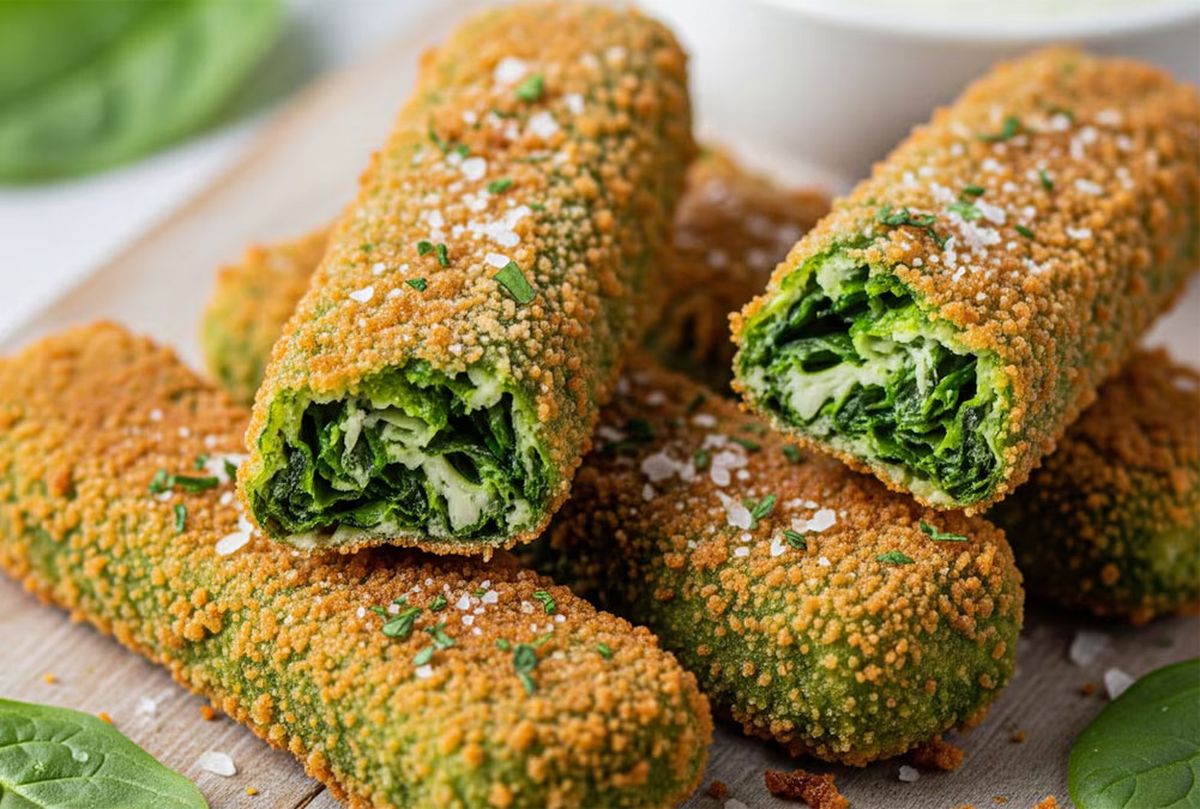 La receta de bastones de espinaca es clave para hacer una dieta y bajar de peso.