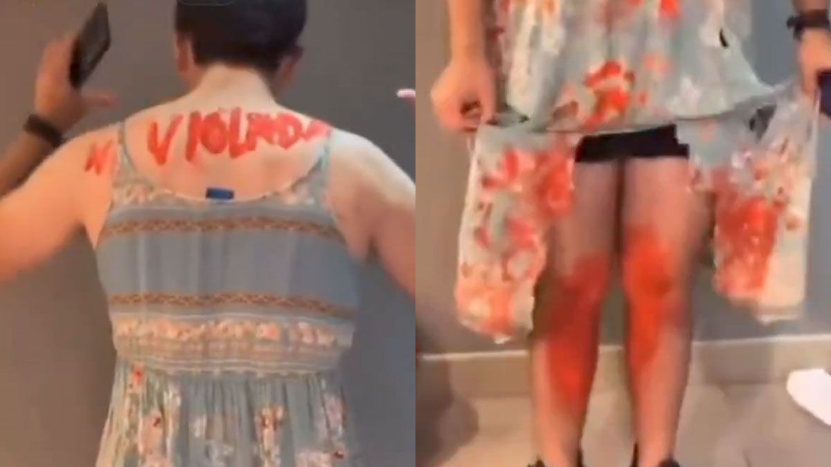 Video indignante y muy polémico: alumno se disfrazó de mujer abusada en su viaje de egresados