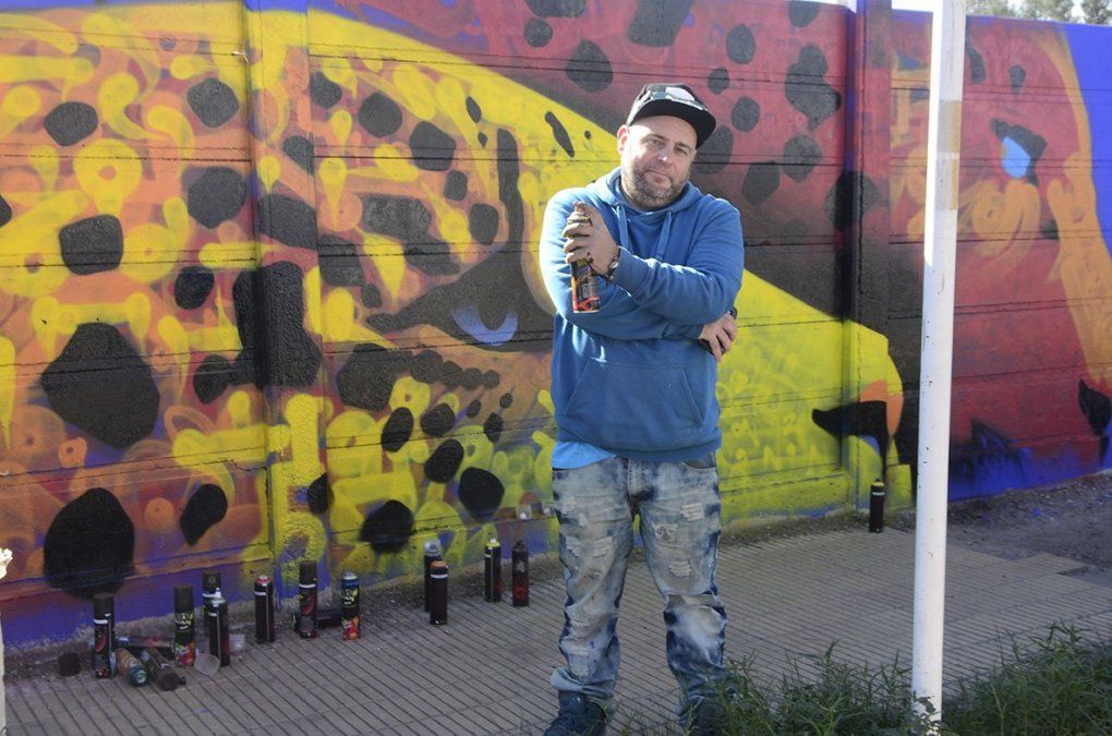 Reconocido artista urbano mostró su clase en Mendoza