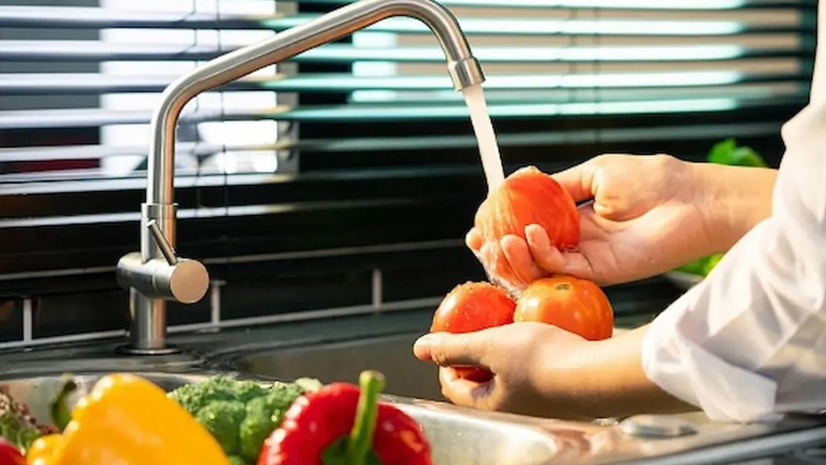 Los médicos aconsejan lavar bien las frutas y verduras y no utilizar el mismo cuchillo para cortar las carnes y vegetales Los médicos aconsejan lavar bien las frutas y verduras y no utilizar el mismo cuchillo para cortar las carnes y vegetales