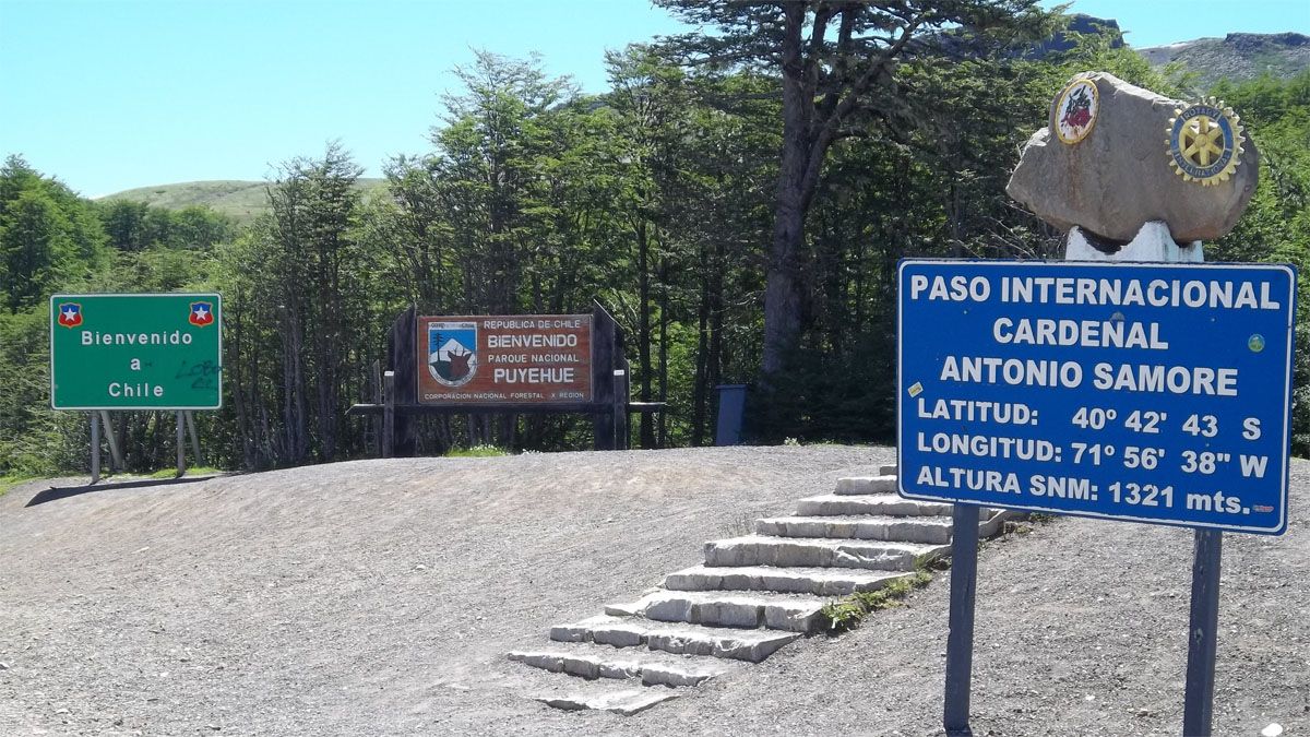 El paso a Chile, Cardenal Samoré, está a la altura de Villa La Angostura, en Neuquén. Está habilitado de 8 a 18. Imagen ilustrativa.