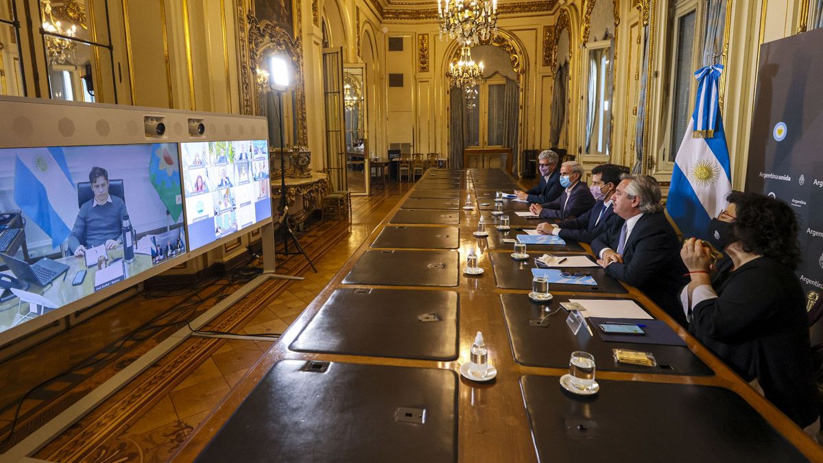 Por videconferencia se reunió Alberto Fernández con 12 gobernadores