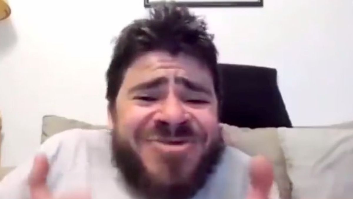 Franco Rinaldi durante uno de sus videos.