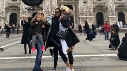 Zaira Nara viajó a Milán con su madre y Malaika: visita a Wanda