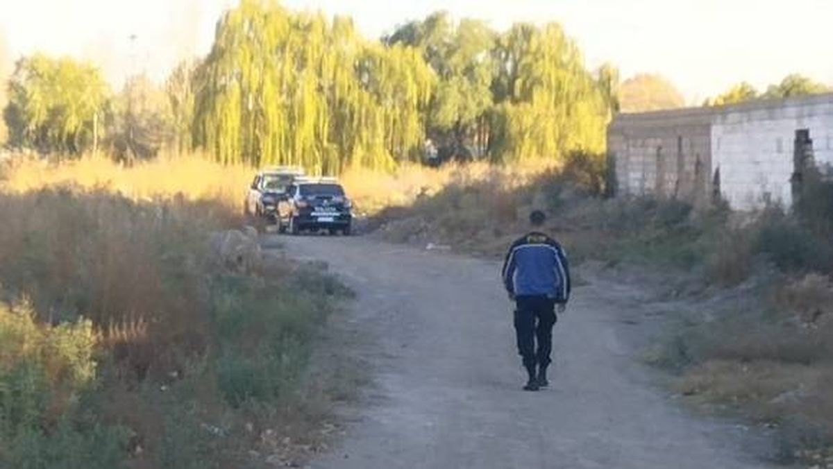 El descampado donde hallaron el cadáver calcinado en Tunuyán.
