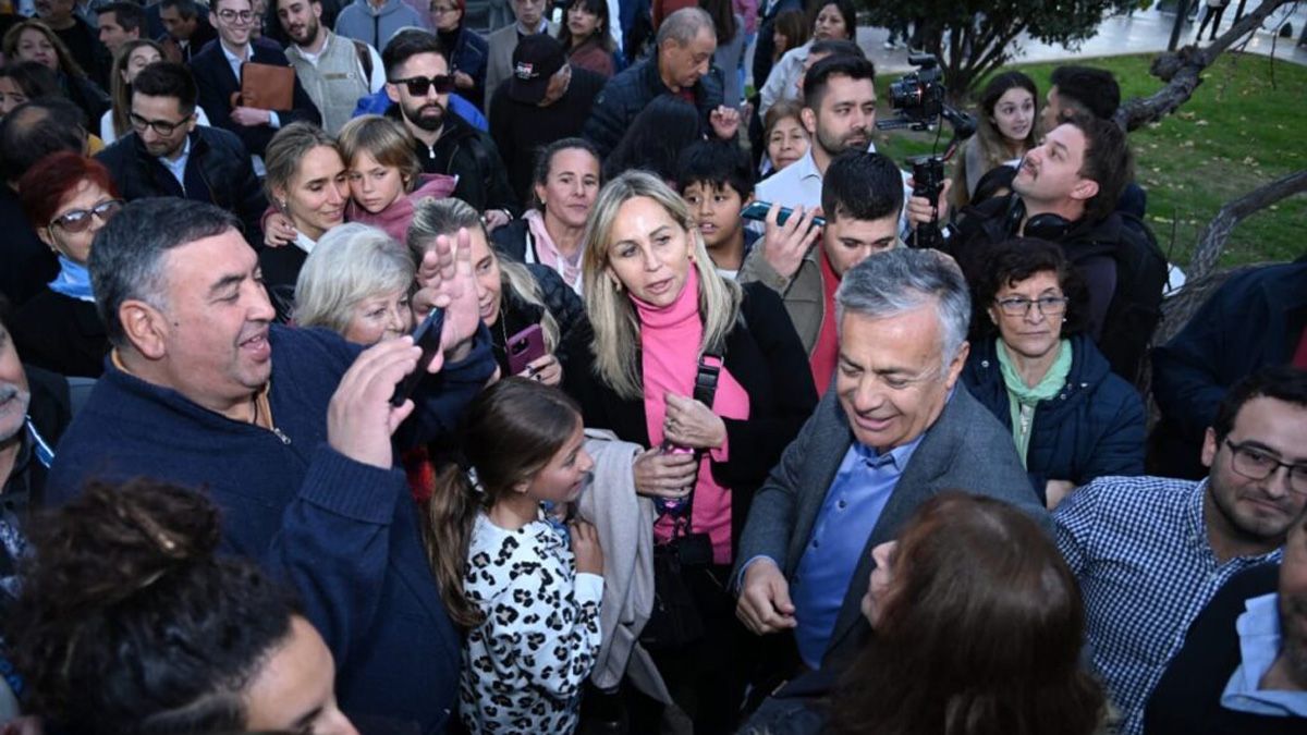 Efusivos. Alfredo Cornejo y Patricia Bullrich participaron de una serie de actos.
