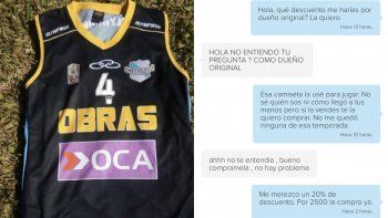 Imperdible regateo al querer comprar por internet la camiseta que usó