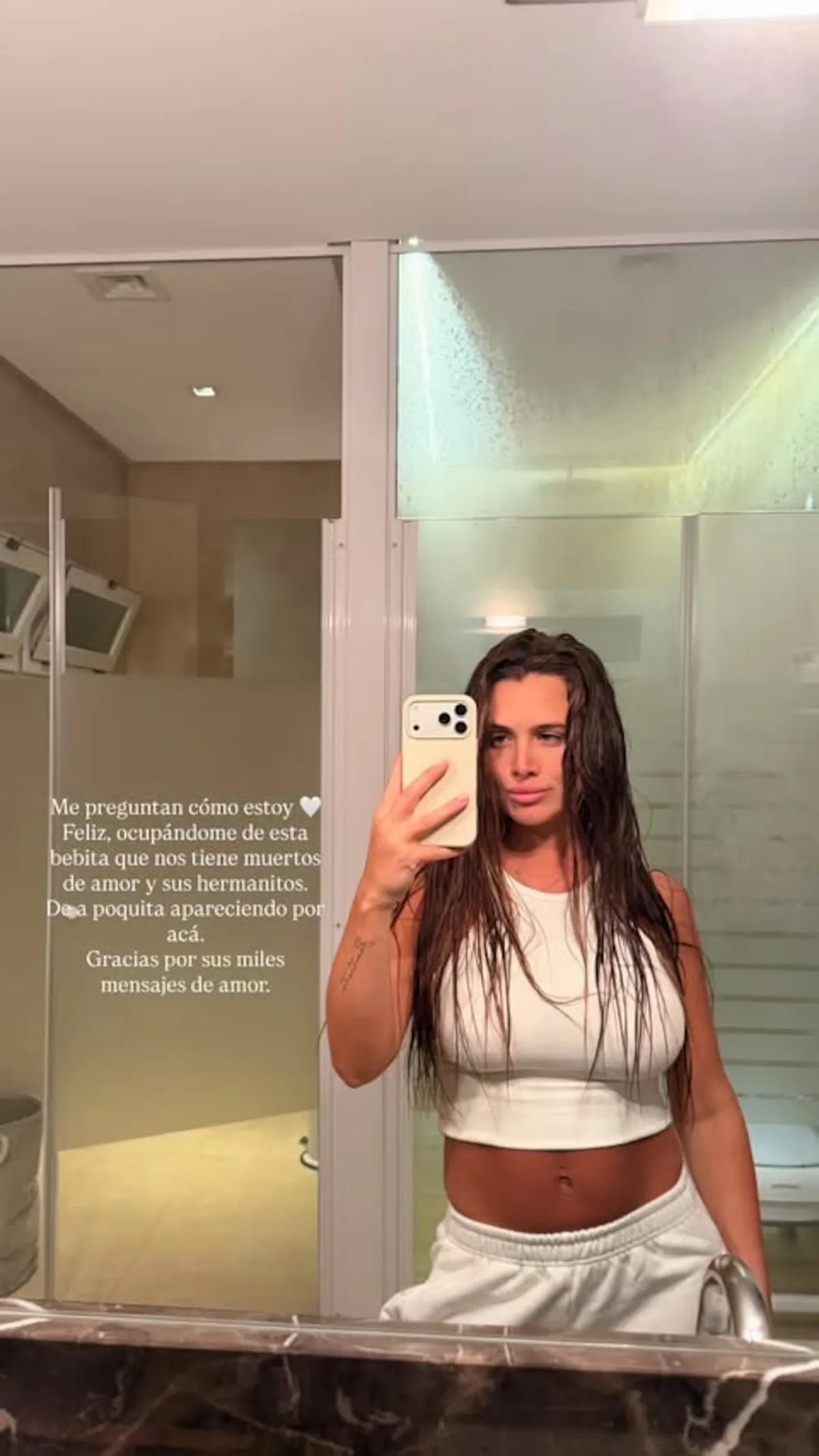 Camila Homs revolucionó las redes con su figura posparto. Camila Homs revolucionó las redes con su figura posparto.