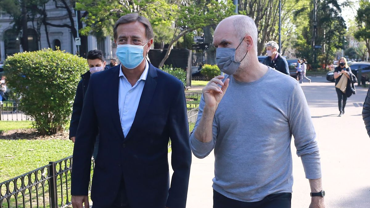 Rodolfo Suarez y Horacio Rodríguez Larreta, unidos por el Distrito del Vino