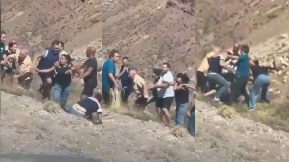 El martes hubo una pelea a golpes en el Paso Cristo Redentor por un automovilista que intentó colarse.