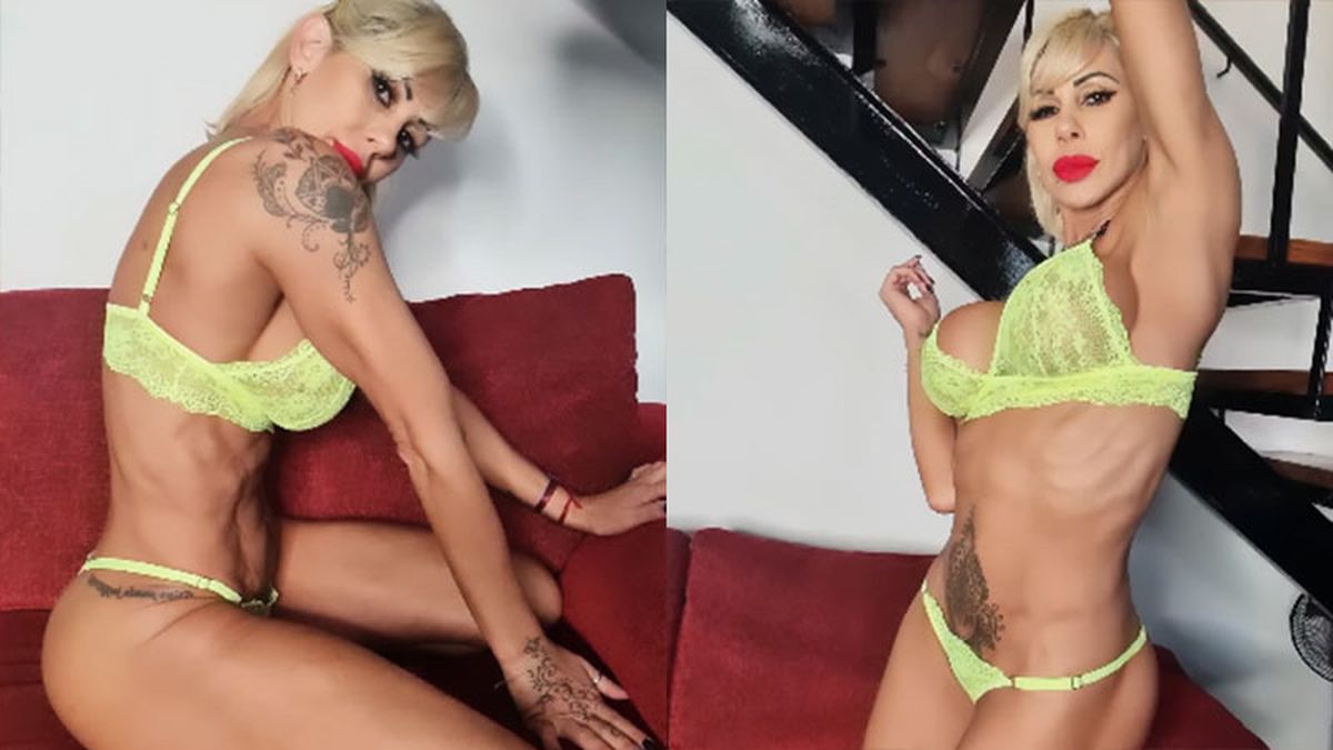 Flúor, de encaje, y transparente, Mónica Farro en su conjunto de ropa interior más bestial. Flúor, de encaje, y transparente, Mónica Farro en su conjunto de ropa interior más bestial.