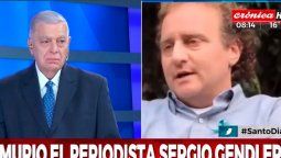 Santo se quebró al aire y Lapegüe dejó el programa por la noticia de la muerte de Sergio Gendler