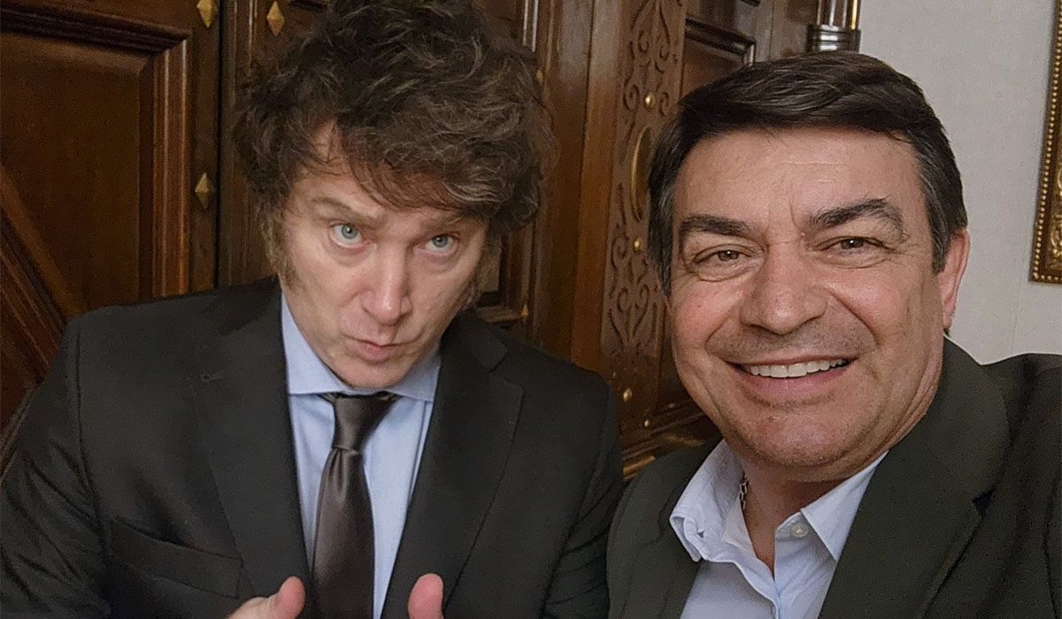 Javier Milei y Omar De Marchi. Javier Milei y Omar De Marchi.