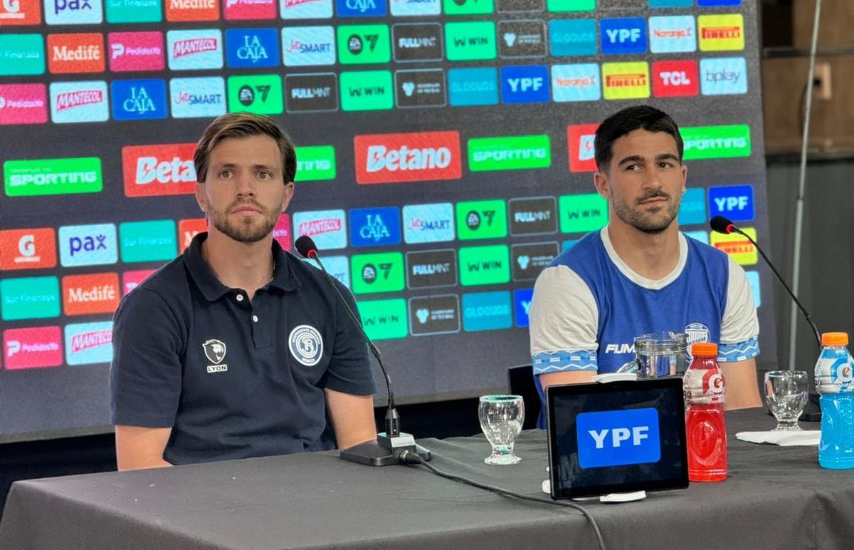 Ezequiel Centurión y Vicente Poggi respondieron las preguntas de los medios de comunicación.