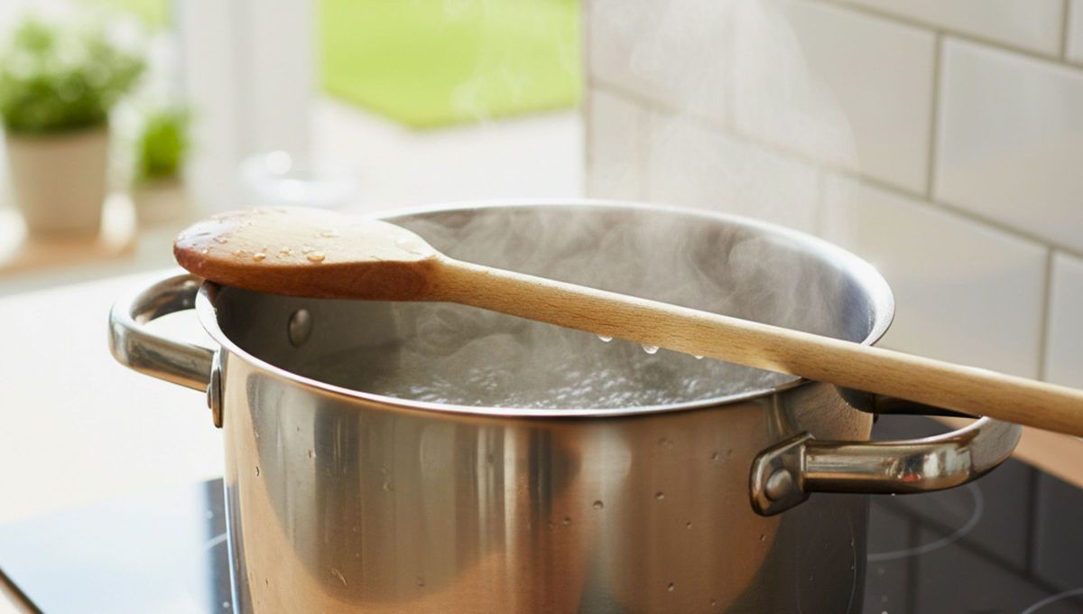 Por qué recomiendan poner una cuchara de madera sobre una olla hirviendo: el truco que nadie conoce