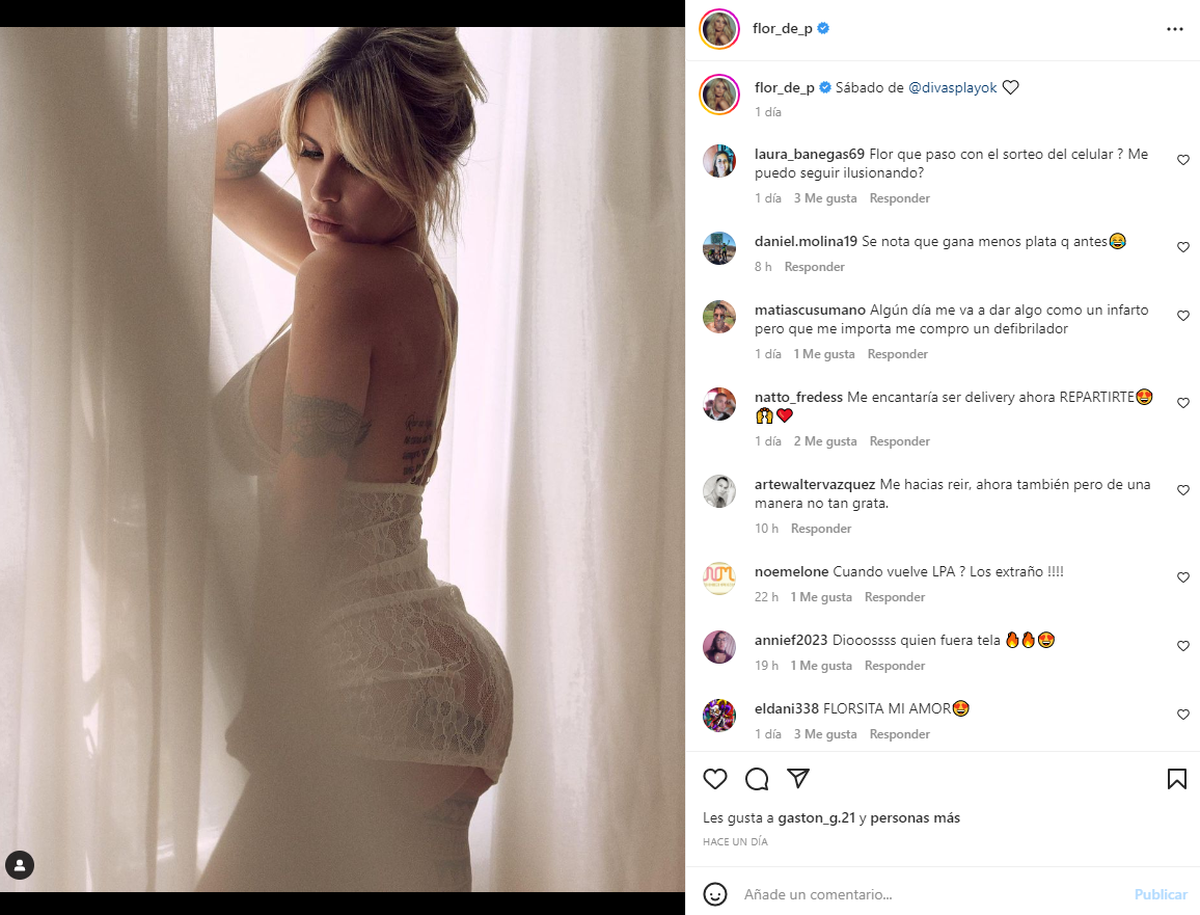 El posteo de Florencia Peña para Instagram.