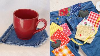 Cómo reutilizar unos jeans viejos con un DIY y coser posavasos rústicos Cómo reutilizar unos jeans viejos con un DIY y coser posavasos rústicos