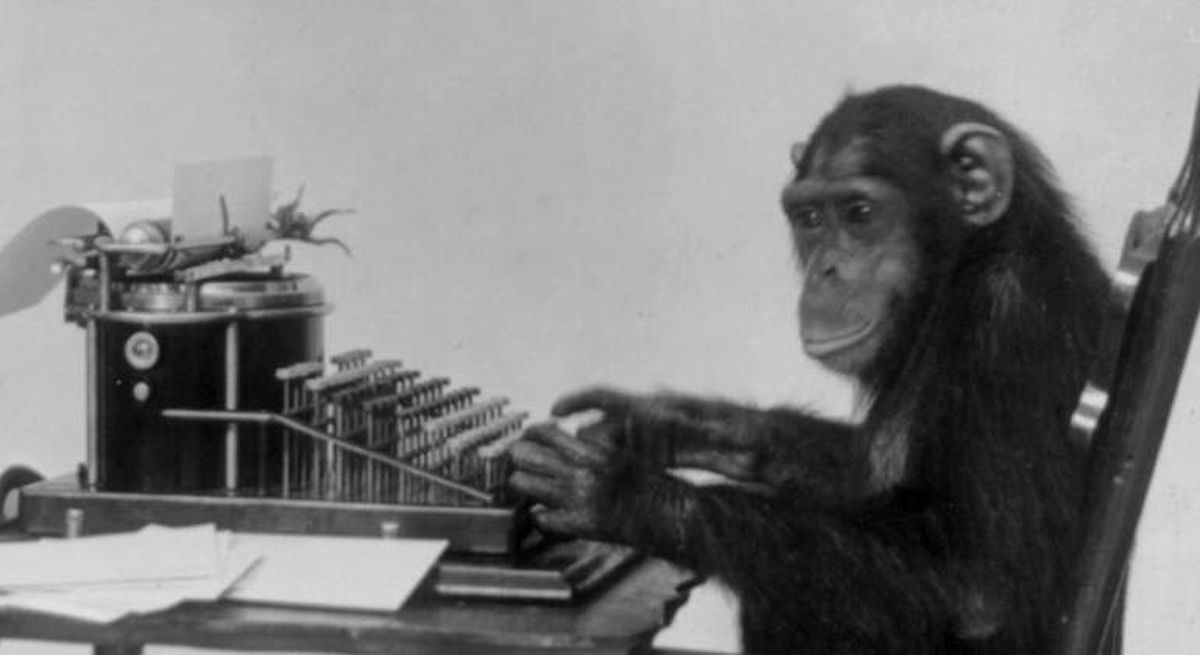 La teoría del mono: el animal que puede escribir un obra entera