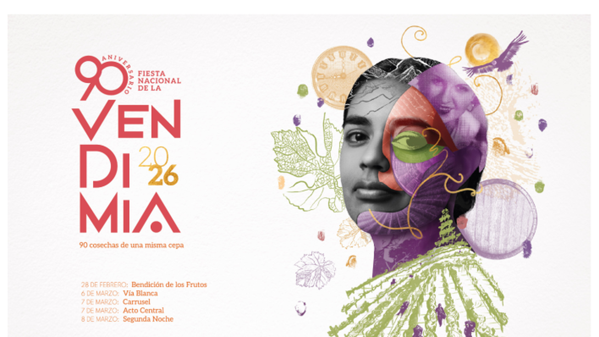 El afiche elegido para la Vendimia 2026. El afiche elegido para la Vendimia 2026.