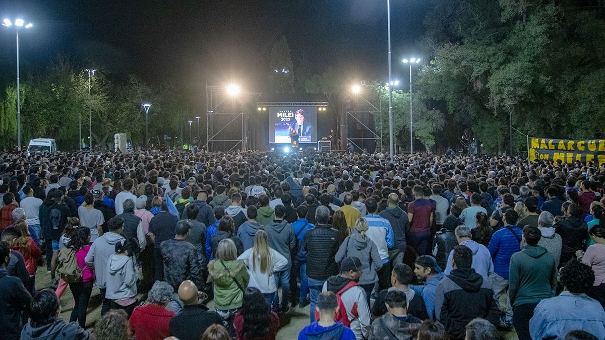 El acto que hizo Milei en Parque O'Higgins, el pasado 23 de abril.