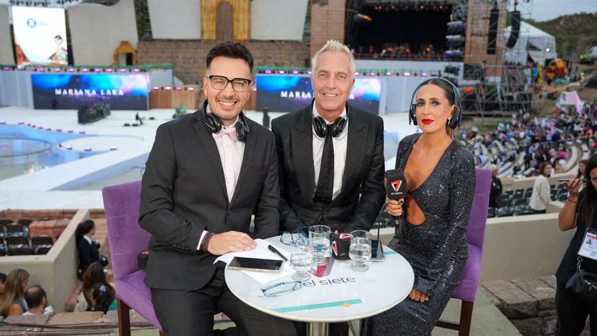 Marley co-condujo la previa del Acto Central de la Vendimia 2025 para El Siete, junto a Alejandro Ortega y Daniela Gutiérrez.