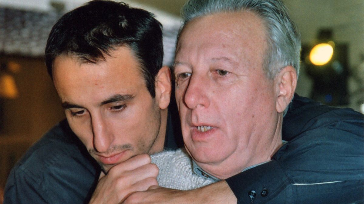 Manu Ginóbili y su padre.