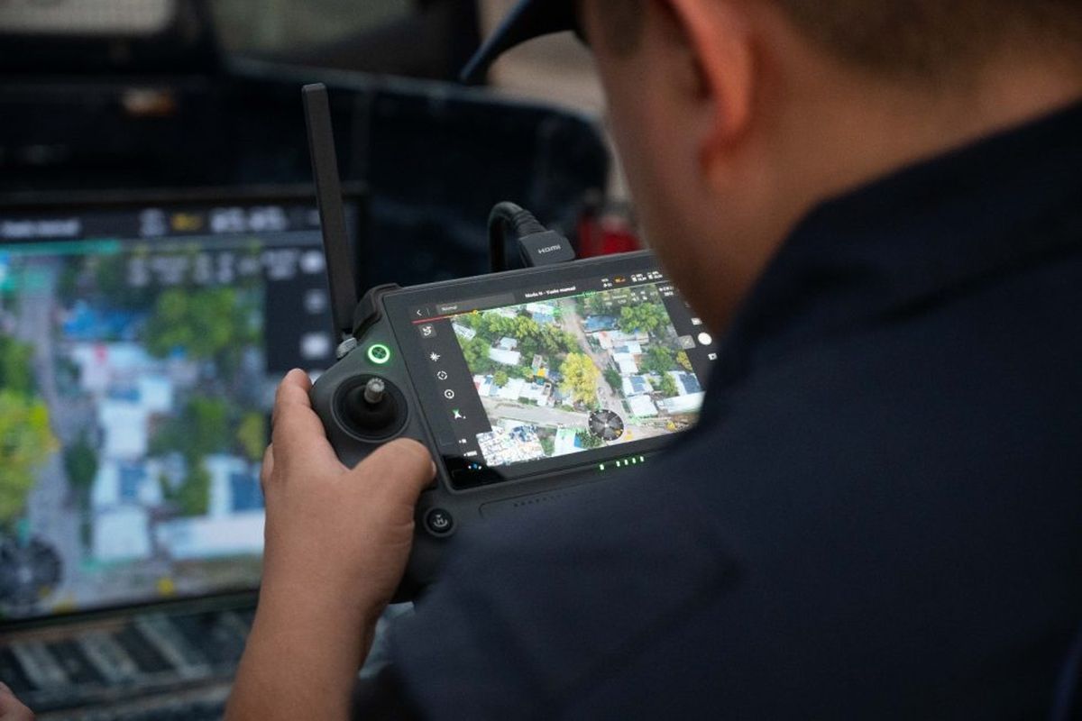 La zona de La Favorita es monitoreada desde el aire con drones de la Policía de Mendoza. Gentileza La zona de La Favorita es monitoreada desde el aire con drones de la Policía de Mendoza. Gentileza