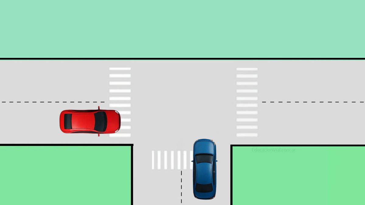 ¿Quién tiene la prioridad de paso en un cruce T?