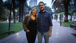 Myriam Bregman, referente nacional del FIT con lautaro Jimenez referente mendocino de la izquierda.
