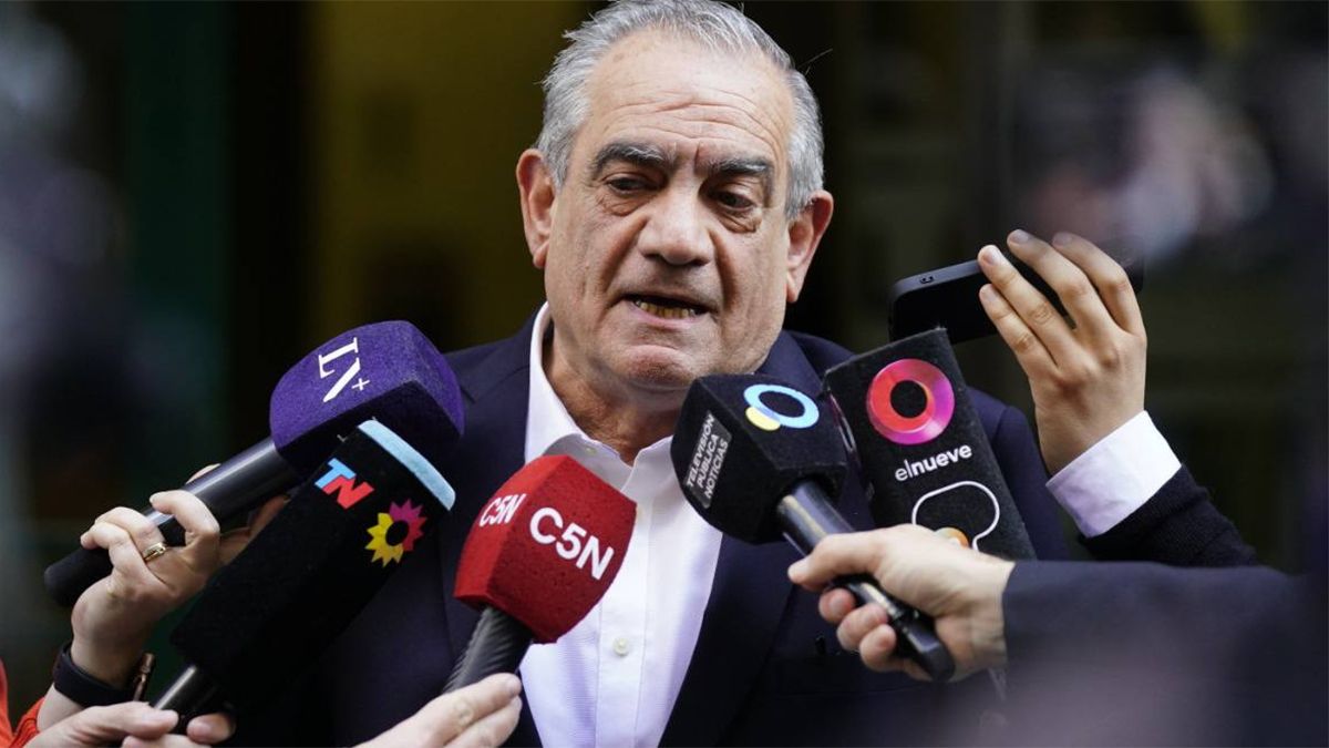 Carlos Iannizzotto brindó una conferencia de prensa al término del encuentro con el ministro de Economía, Agricultura y Producción, Sergio Massa.