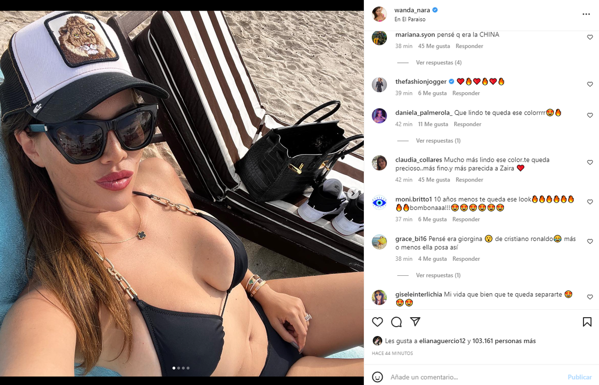 El posteo de Wanda Nara que generó reacciones en sus followers.