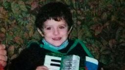 Toto con el acordeón, un apasionado de la música como casi toda su familia.