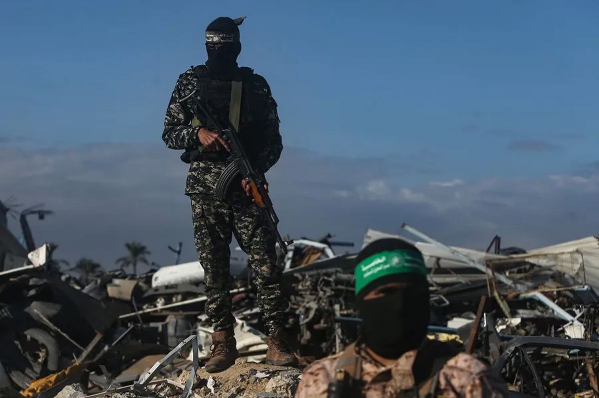 Combatientes de las Brigadas Izz ad-Din al-Qassam, en una imagen de archivo. Crédito: EFE/EPA/Haitham Imad. Combatientes de las Brigadas Izz ad-Din al-Qassam, en una imagen de archivo. Crédito: EFE/EPA/Haitham Imad.