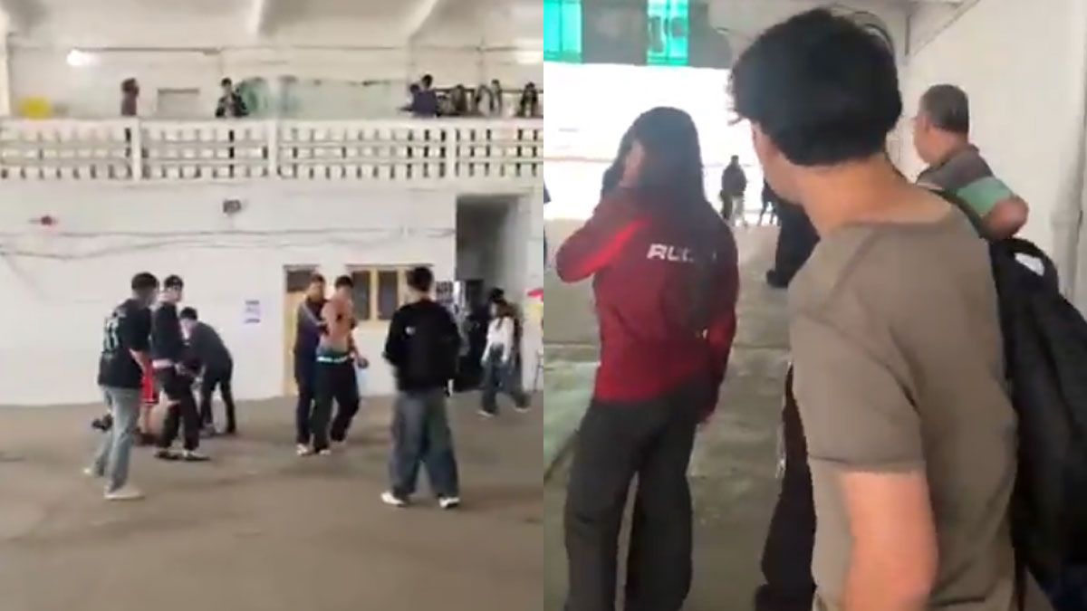 Video sensible: piñas y patadas por todos lados en una batalla campal desatada en una escuela