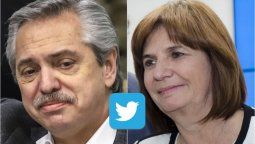 Alberto Fernández y Patricia Bullrich se sacaron chispas en Twitter