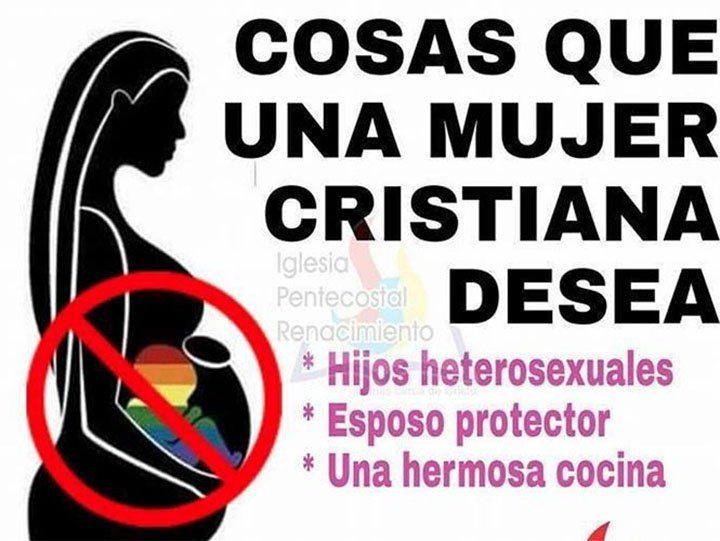 Hijos heterosexuales y una hermosa cocina, la mujer ideal para esta iglesia