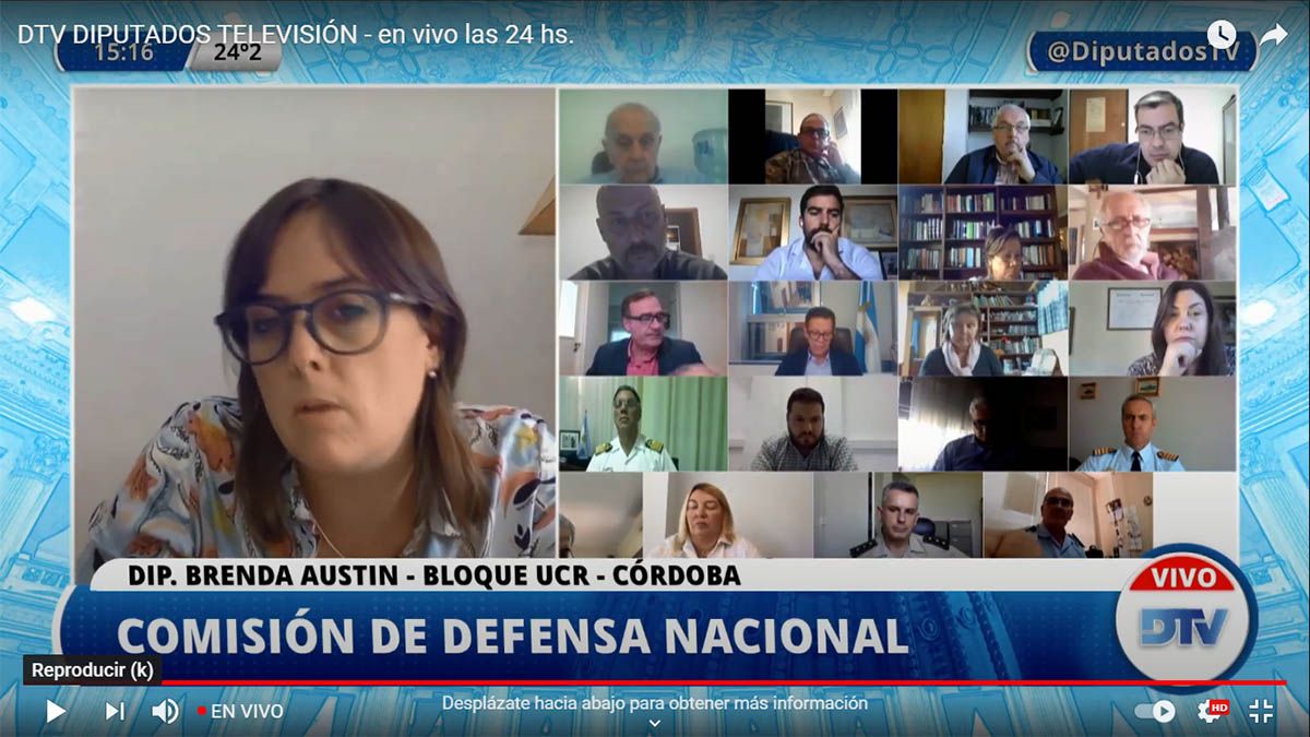 Debate en Diputados la comisión de Defensa Nacional.