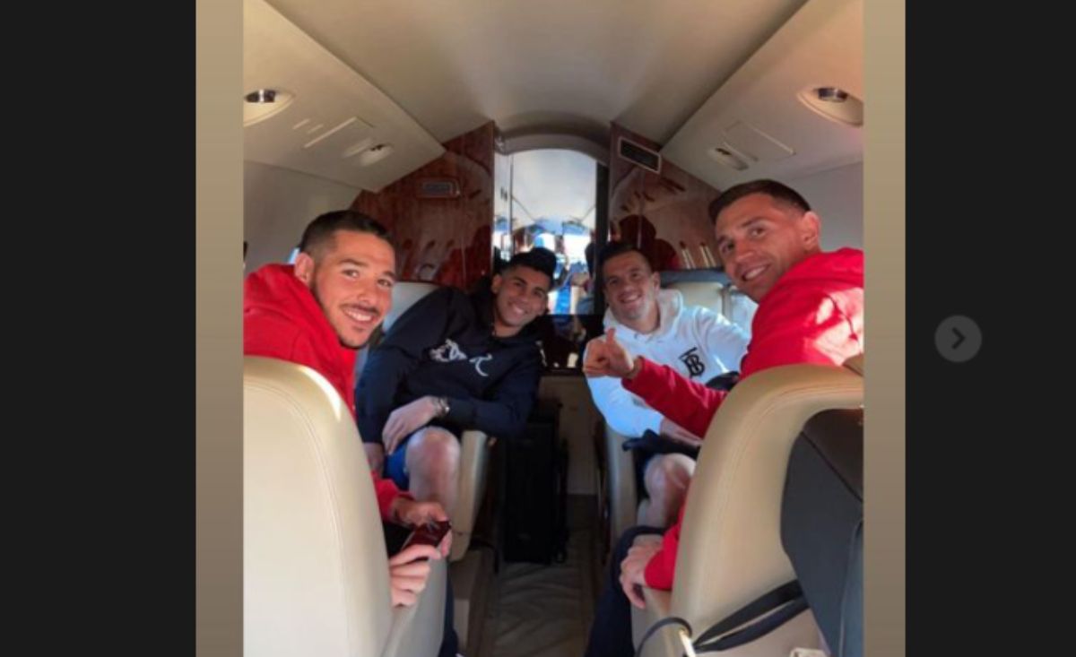 Tras la victoria del Tottenham, Lo Celso, Romero, Martínez y Buendía viajaron desde Londres.