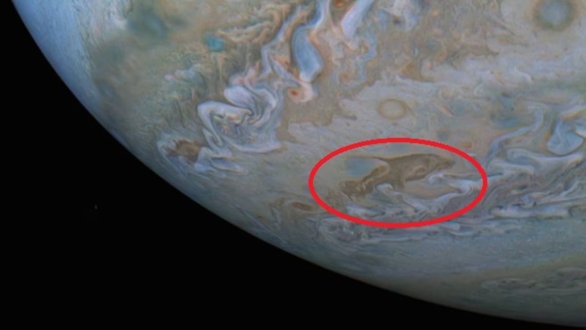 La foto difundida por la NASA en la que se ve La foto difundida por la NASA en la que se ve