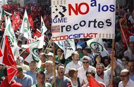 Sindicatos españoles iniciaron una huelga para repudiar los recortes anunciados por el Gobierno