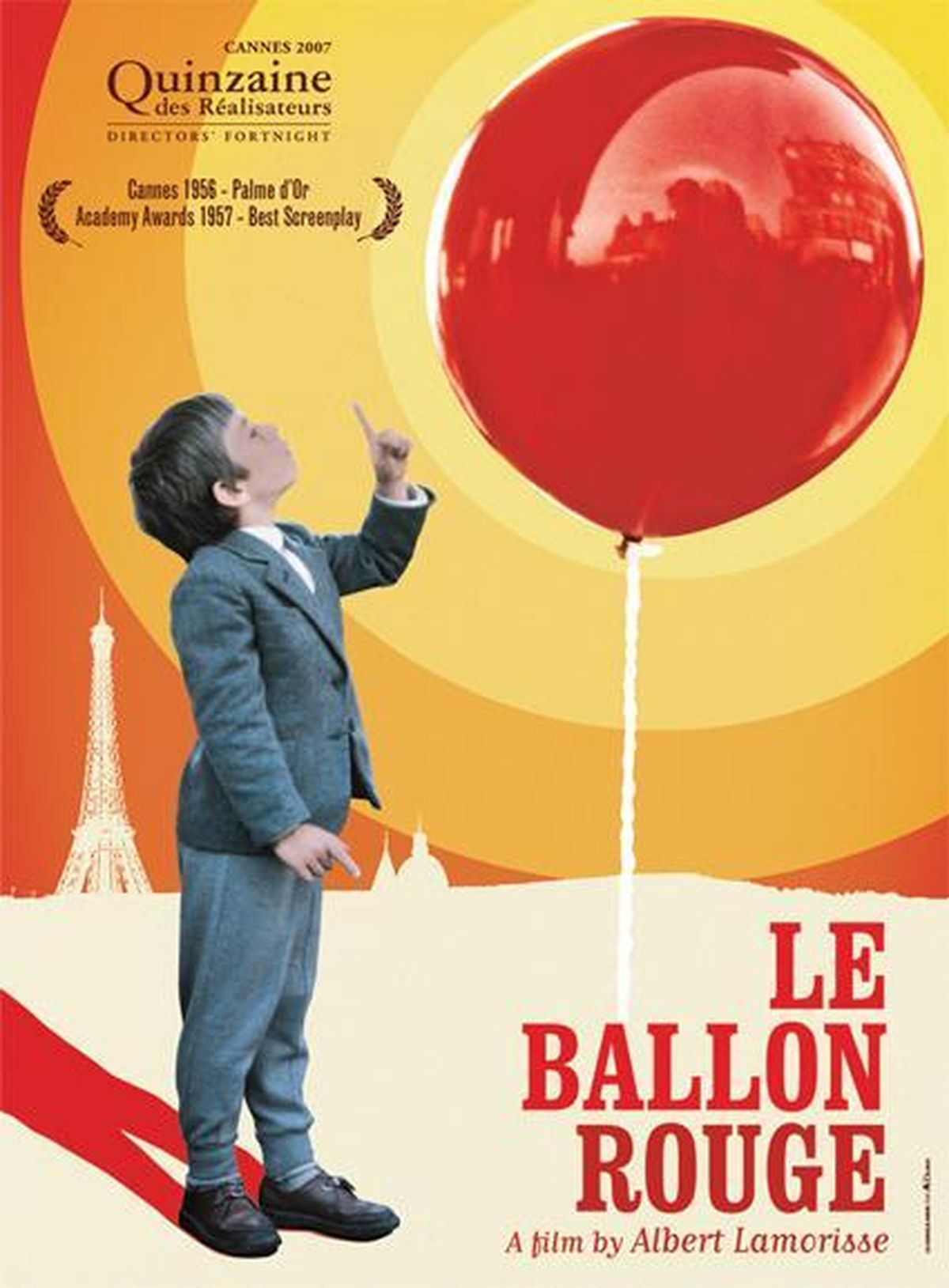 Póster de la película "El globo rojo". Póster de la película "El globo rojo".