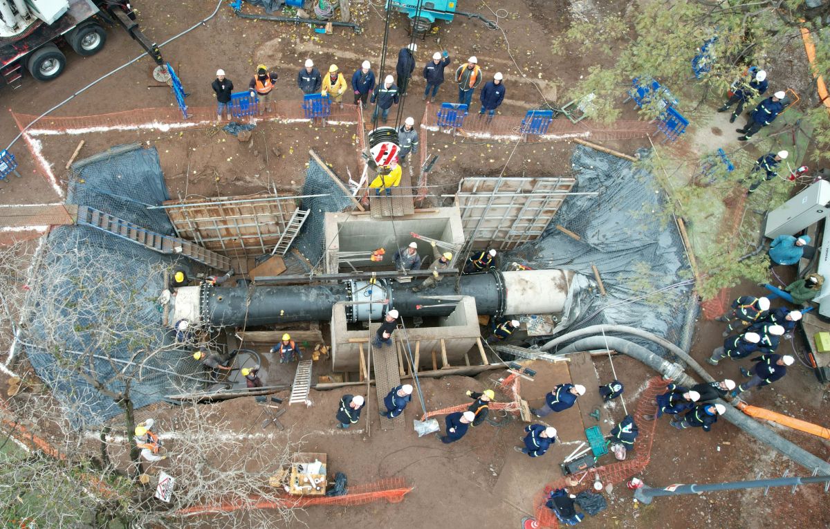 AYSAM terminó las maniobras para mejorar el caudal de agua en Luján de Cuyo.