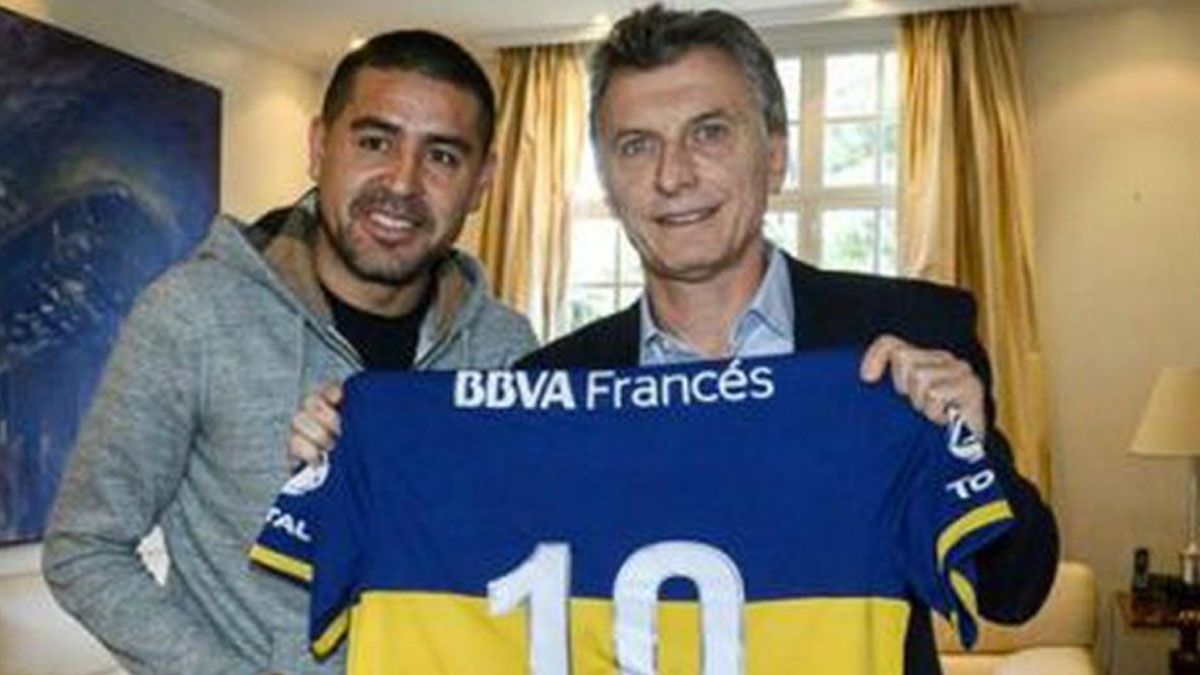 Mauricio Macri y Juan Román Riquelme, cuando ya no convivían en Boca