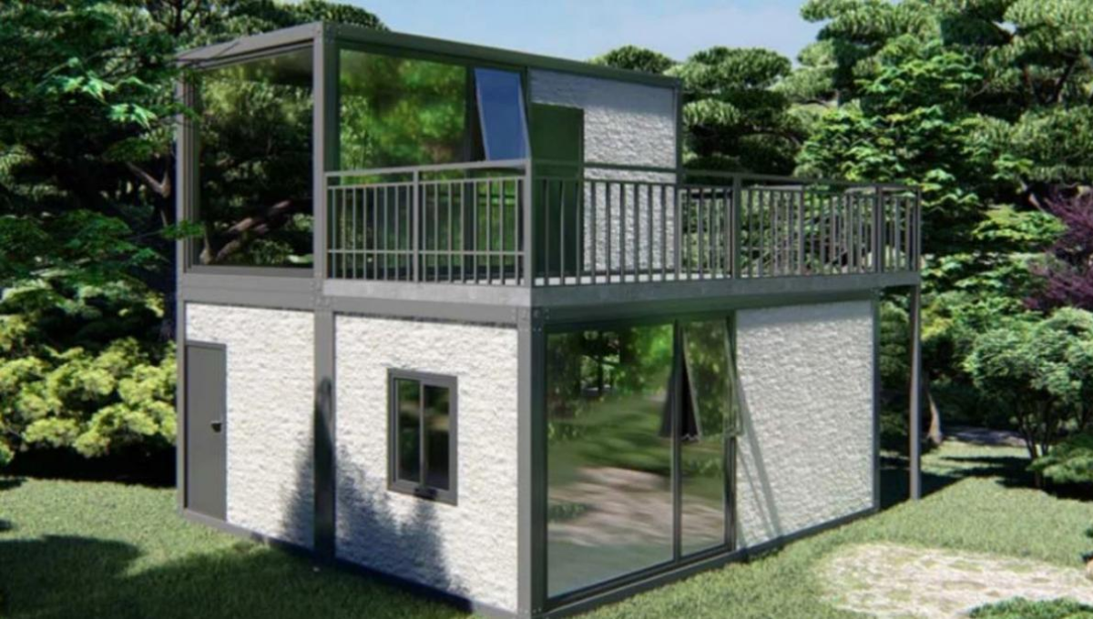 Dos pisos y terraza: Como es la casa prefabricada  que se vende por menos de 20.500 dólares