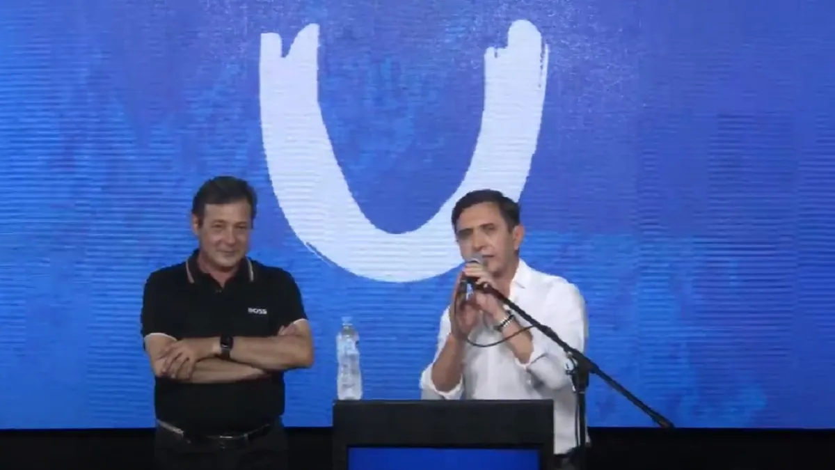 Rubén Uñac y Cristian Andino.