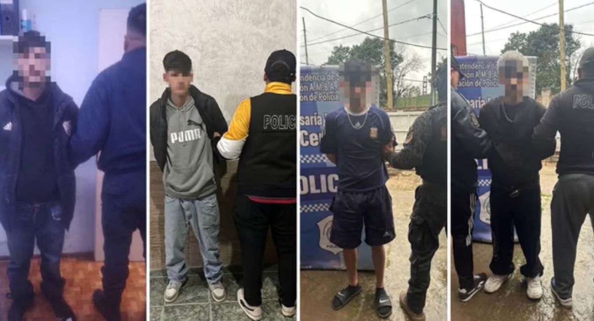 Los 4 detenidos por el asesinato. Foto: gentileza&nbsp;