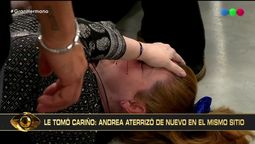Andrea del Boca volvió a caerse en Gran Hermano.